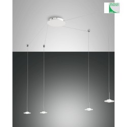 Fabas Luce SUSANNA LED Pendant luminaire 4 pendulums white/chrome