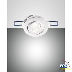 Fabas Luce SIGMA LED Recessed luminaires set Spot round, swiveling, white