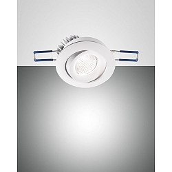 Fabas Luce SIGMA LED Indbygningslampe s�t Spot rund, drejelig, hvid