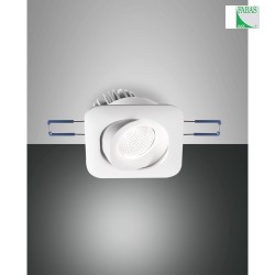 Fabas Luce SIGMA LED Indbygningslampe st Spot firkantet, drejelig, hvid