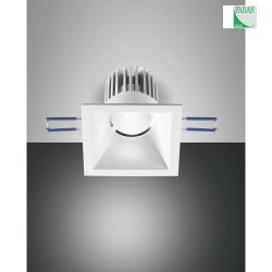 Fabas Luce SIGMA LED Recessed luminaires set Spot square, white