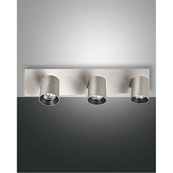 Spot MODO, GU10, 3x 35W, IP20, brushed aluminum