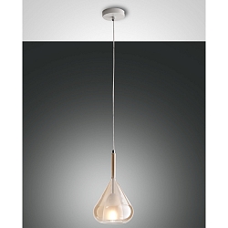 Pendant luminaire LILA, E27, 1x 40W, IP20, amber