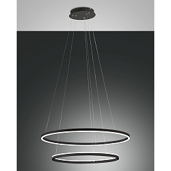 LED Pendel GIOTTO, 37+28W, 3000K, 4030+3020lm, IP20, inkl. Smartluce, sort