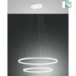 LED Pendant luminaire GIOTTO, 37+28W, 3000K, 4030+3020lm, IP20, Smartluce compatible, white