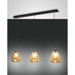 Pendel GISELLA, inkl. Smartluce, E27, 3x 60W, IP20, rav