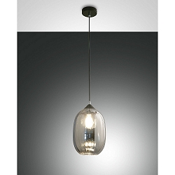 Pendel INFINITY, inkl. Smartluce, E27, 1x 60W, IP20, gr� gennemsigtig