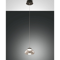 LED Pendant luminaire ARABELLA, 1x 8W, 3000K, 720lm, IP20, height 200cm max., white