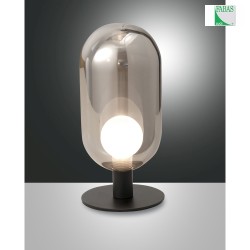 LED Bordlampe GUBBIO, G9, 1x 3W, 3000K, 220lm, IP20, gr gennemsigtig