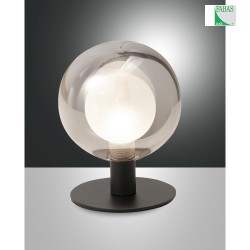 LED Bordlampe TERAMO, G9, 1x 3W, 3000K, 220lm, IP20, gr gennemsigtig