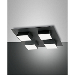 LED Spot LUCAS, 4x 12W, 3000K, 3500lm, IP20, antracit