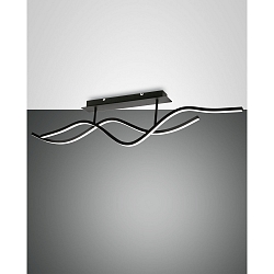 LED Loftlampe SINUO, 2x 18W, 3000K, 3880lm, IP20, sort