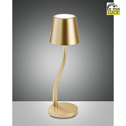 LED Battery table lamp JUDY Outdoor luminaire, 3W, 3000K, 320lm, IP54, gold satin