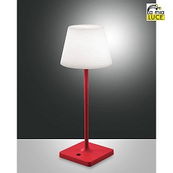 Battery lamp ADAM with touch dimmer IP44, red dimmable