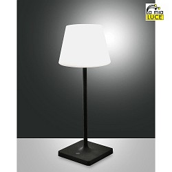 Battery lamp ADAM with touch dimmer IP44, dark grey dimmable