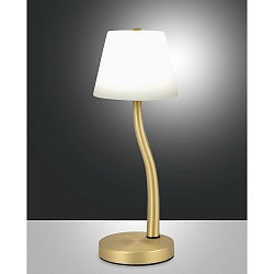 Bordlampe IBLA IP20, messing, satin d�mpbar