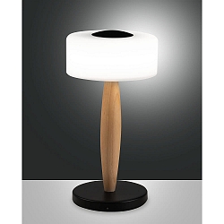 Bordlampe ELEA IP20, egetr�, sort d�mpbar