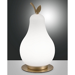 Bordlampe WILMA IP20, messing satineret d�mpbar