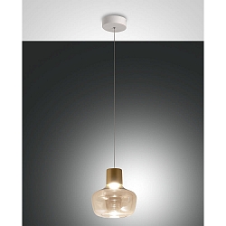 pendant luminaire KINO 1 flame IP20, white dimmable