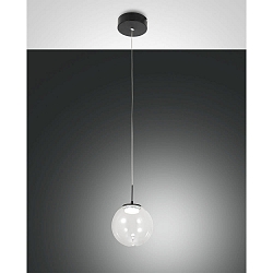 pendant luminaire ARIEL 1 flame IP20, black dimmable