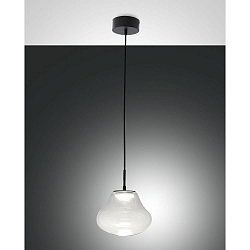 pendant luminaire DEVA 1 flame IP20, black dimmable