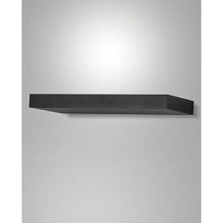wall luminaire GUIA square, impact resistant, indirect IP20, black 