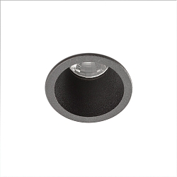 Indbygnings loftlampe FOX LED IP20, sort mat