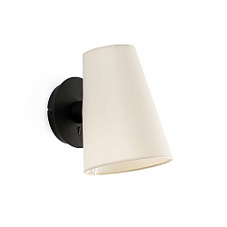 V�glampe LUPE E27 IP20, beige, sort 