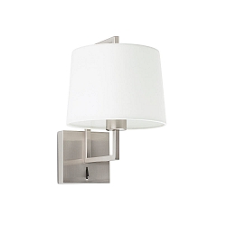 Væglampe FRAME E27 IP20, nikkel mat, hvid 