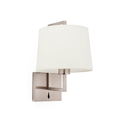 Væglampe FRAME E27 IP20, beige, nikkel mat 