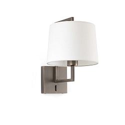 wall luminaire FRAME E27 IP20, white, antique gold 