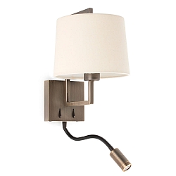 V�glampe FRAME E27 IP20, beige, antik guld 