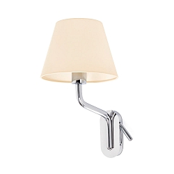 wall luminaire ETERNA E27 IP20, beige, chrome 