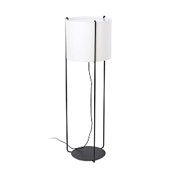 Standerlampe DRUM E27 IP20, beige, sort mat 