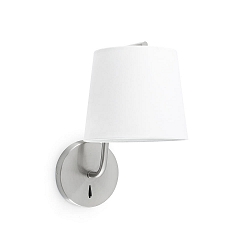 Væglampe BERNI E27 IP20, nikkel satin 
