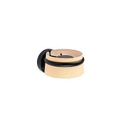 Væglampe LOOP LED IP20, sort mat, asketræ 