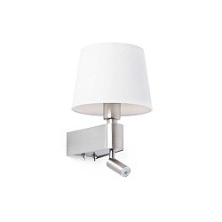 Væglampe ROOM E27 IP20, nikkel satin 
