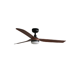 Loftsventilator PUNT M med fjernbetjening IP20, sort mat, valn�d