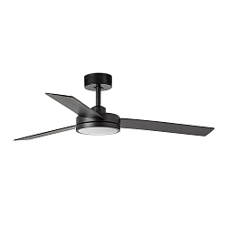 Loftsventilator BARTH med fjernbetjening IP20, sort mat