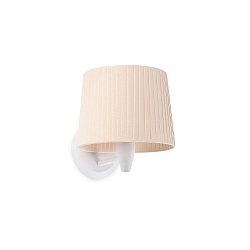 Væglampe SAMBA E27 IP20, beige, hvid 