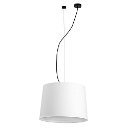 pendant luminaire CONGA E27 IP20, black matt, white 
