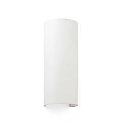 V�glampe COTTON 2-flammer, halvrund E27 IP20, hvid mat 