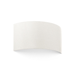 Væglampe COTTON 2-flammer, halvrund E27 IP20, hvid mat 