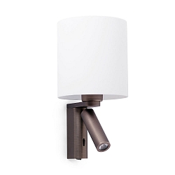Væglampe ROB SHADE E27 IP20, bronze 