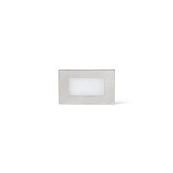 V�gindbygningslampe GRON firkantet, omskiftelig, med diffuser IP65, nikkel satin 