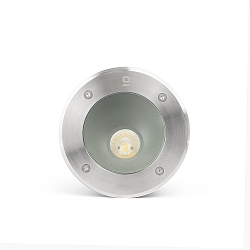 Gulvindbygningslampe SALT rund, asymmetrisk, passabel IP67, rustfrit st�l, satin 