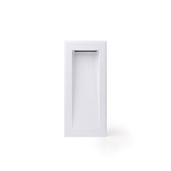 V�gindbygningslampe SOUN 105 down, firkantet, indirekte IP65, hvid mat 