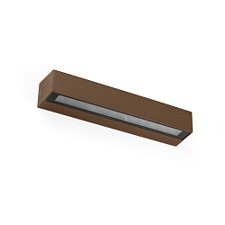 Udendørs wall luminaire DORO 380 2-flammer LED IP65, rustbrun 