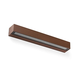 Udendørs wall luminaire DORO 500 2-flammer LED IP65, rustbrun 
