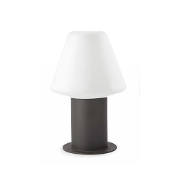 Udend�rs lampe MISTU 310 E27 IP44, m�rkegr�, opal 